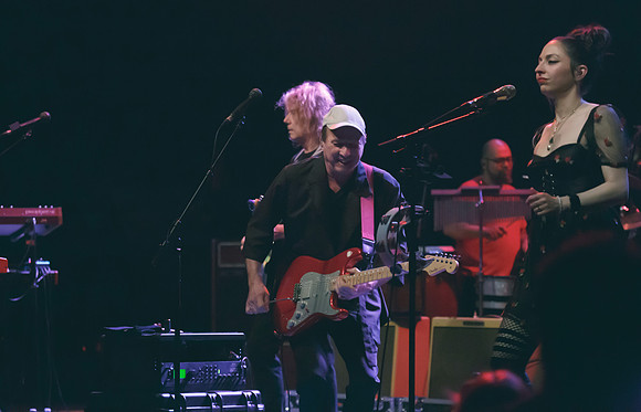 Jerry Harrison & Andrew Belew at The Danforth Music Hall on March 2, 2023. Embrace Presents presentation.